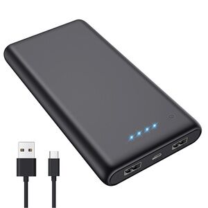 LanLuk Portable Charger Power Bank 25800mAh External Battery Pack Black